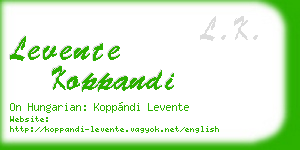 levente koppandi business card