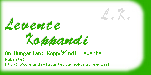 levente koppandi business card